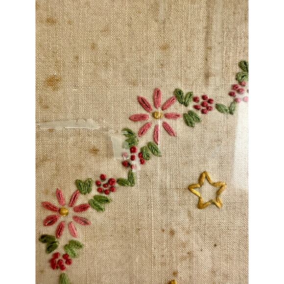 Cross Stitch 1940s Vintage Christian  Prayer for Children Antique Glass Framed - Picture 10 of 10